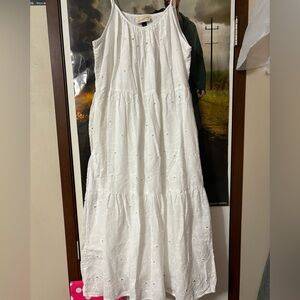 Universal Thread White Tiered Midi Sundress